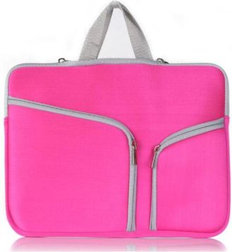Generic Computer Bag Color Multi Pocket Portable Laptop Bag Car Handbag Holder (Hot Pink, 11)