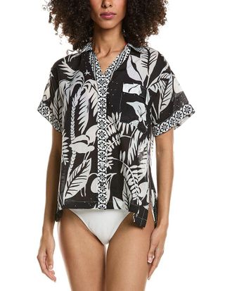 Johnny Was Camp Button Front Shirt