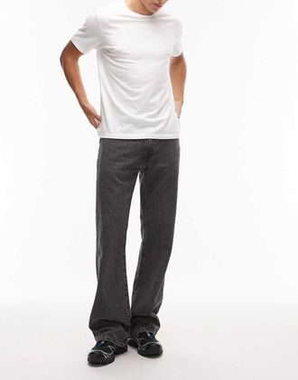 Levi's 567 - Jeans a zampa vestibilit&agrave; comoda nero slavato