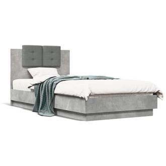 Berkfield Home Bed Frame without Mattress Concrete Grey 90x190 cm Single