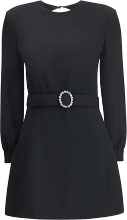 Saint Laurent Dames, Jurken, Zwart, Maat: S Viscose