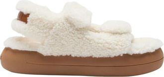 Moon Boot Shearling Sandalen - Dames - Sandalen - Wit - 39 EU - Leer - Schoenen