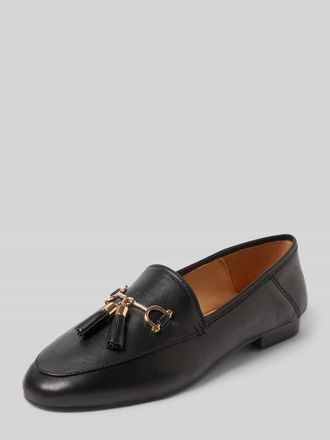 Inuovo Slipper aus echtem Leder mit Zierbesatz in Black, Gr&ouml;&szlig;e 36