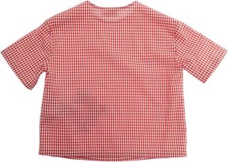 Gucci Unisex Shirt Baby Boy Red Fabric Blouses And