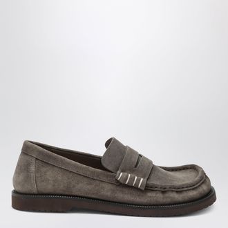 J.W.Anderson Mocassino color taupe in pelle scamosciata