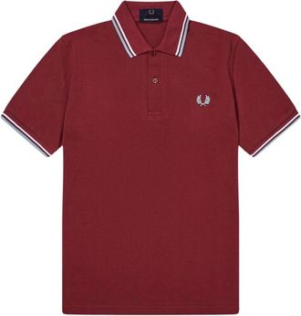 Fred Perry Twin-Tipped Polo Shirt - Heren - Polos - Rood - 3XS - Katoen - Tops