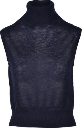 Wild Cashmere Zijde Kasjmier Trui - Dames - Coltruien - Blauw - S - Kasjmier - Truien & Vesten