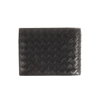 Bottega Veneta Black Intrecciato Wallet (Bi-Fold) (Pre-Owned)