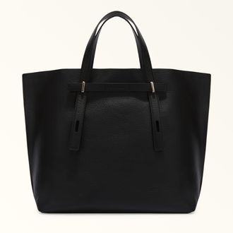Furla Man Giove Borsa Shopping Nero Nero Vitello Stelvio Double Uomo