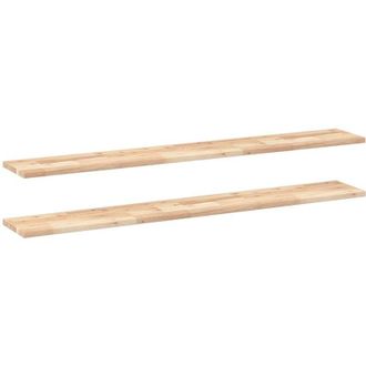 vidaXL Estantes Flotantes 2 Uds Madera Acacia Sin Tratar 160x20x2 Cm Vidaxl