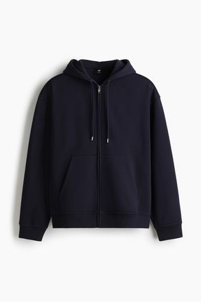 H&M Hoodiejacke in Loose Fit - Dunkelblau
