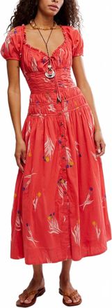 Free People Complete Me Midi Dress In Coral