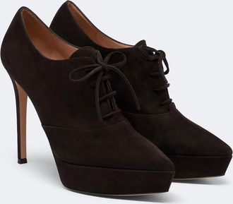 Gianvito Rossi Lace-up suede platform pumps