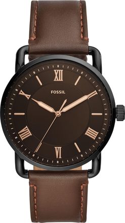 Fossil Mens Copeland 42mm Three-Hand, Black Stainless Steel Watch