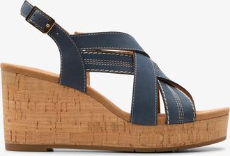 Clarks Sabina Sling Navy Nubuck
