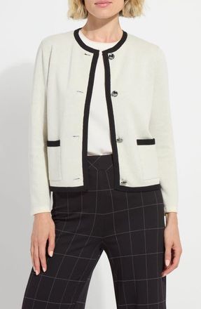 Lyss&eacute; Amal Sweater Jacket in Chalk at Nordstrom, Size X-Small