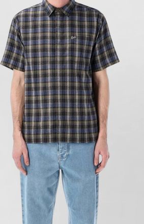 ERL short sleeve check pattern shirt