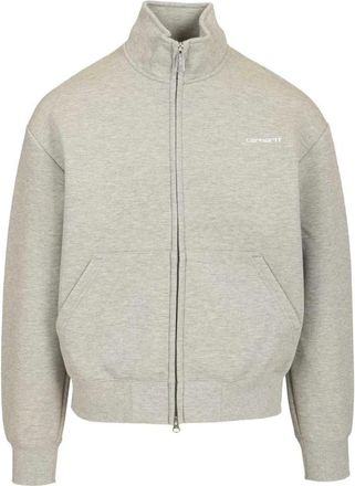 Carhartt Work in Progress Alda Sweatshirt - Heren - Vesten met rits - Grijs - M - Katoen - Hoodies & sweatvesten
