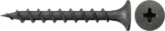 Fischer 1.000x Tornillo De Construcci&oacute;n R&aacute;pida 3,9 X 25 Cabeza De Trompeta Fosfatado Rosca Gruesa Ranura Cruzada Ph - 665045