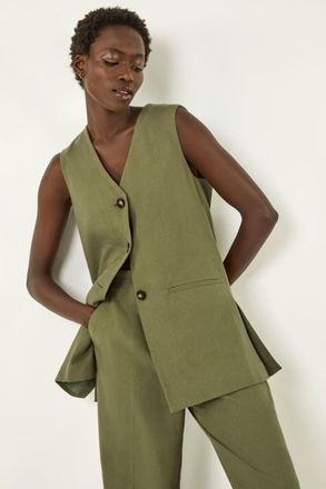 Roman Longline Button Waistcoat Jacket