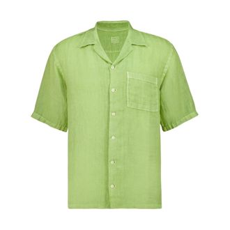 120% Lino Heren, Overhemden, Groen, Maat: XL Linnen