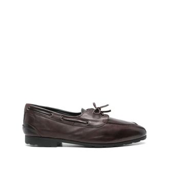 Bally Bruin Leren Veterschoenen - Heren - Bootschoenen - Bruin - 40 EU - Leer - Schoenen