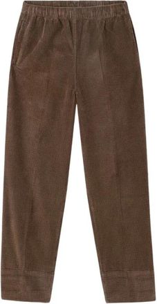 American Vintage Padow Broeken - Dames - Straight fit broeken - Bruin - L - Katoen - Broeken