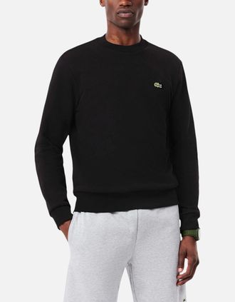 Lacoste Mens Lacoste Mens Fleece Crew Neck Sweatshirt - Black - Size: 38