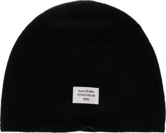 Acne Studios Cashmere Beanie - unisex - Hoeden - Zwart - ONE Size - Kasjmier - Accessoires