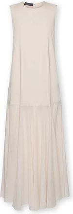 Elena Miro Lange jurk - Dames - Maxi kleedjes - Beige - L - Katoen - Kleedjes