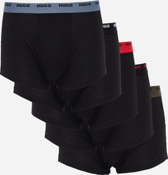 HUGO BOSS Mens Open Miscellaneous Trunks in Black (5 Pack) Cotton - Size X-Large