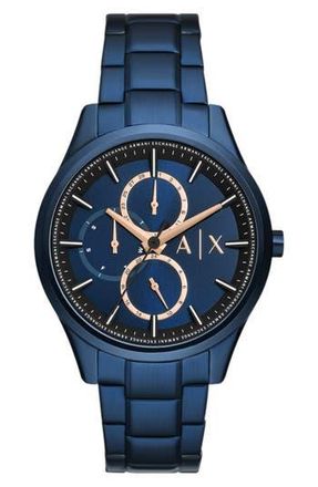 A|X Armani Exchange Dante Multifunction Bracelet Watch, 42mm in Blue at Nordstrom Rack