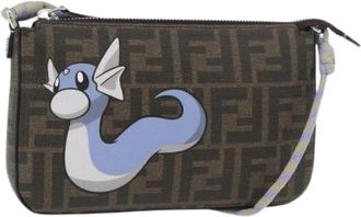 Fendi Pre-owned Vintage Zucca Canvas Schoudertas - Dames - Vintage Schoudertas - Bruin - ONE Size - Vintage