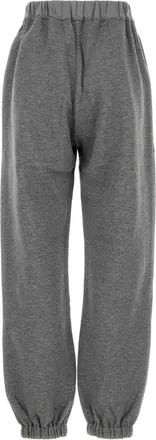 Carven Ribbed-Cuff Cotton-Blend Joggers - Gray