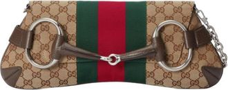 Gucci Beige Horsebit Chain Shoulder Bag