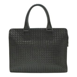 Bottega Veneta Pre-owned Handbags, female, Black, Size: ONE SIZE Pre-owned Leather Briefcase