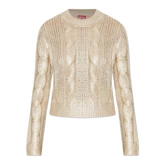Diesel Trui M-Miccha - Dames - Ronde hals truien - Geel - 2XS - Truien & Vesten