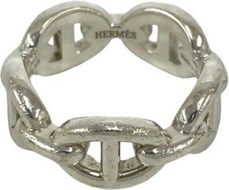 Herm&egrave;s Silver Silver 925 Band Ring (Pre-Owned)