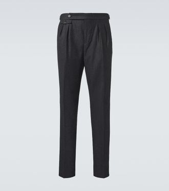 Brunello Cucinelli Virgin wool flannel slim pants