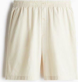 H&M Baumwollshorts Relaxed Fit - Beige