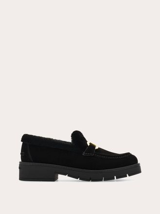 Ferragamo Donna Mocassino fibbia Gancini Nero Taglia 36.5