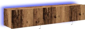 vidaXL Vidaxl - tv Wall Cabinets with led Lights 2 pcs Old Wood 80x35x31 cm