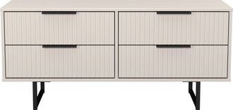Lewis's Fluted 4 Drawer Bedbox in Kashmir Matt - Ready Assembled - Lewiss Home | TJ Hughes