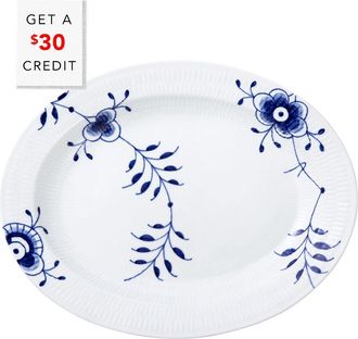 ROYAL COPENHAGEN Blue Fluted Mega Oval Platterwith $30 Credit