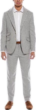 Brunello Cucinelli Pearl Wool Blend Three-Button Suit, Brand Size 54 (US Size 44)