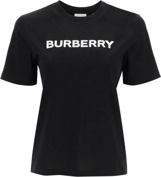 Burberry Logo Print T-shirt - Dames - T-shirts - Zwart - XS - Katoen - Tops