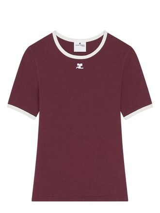 Courr&egrave;ges Signature Contrast T Shirt