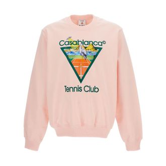 Casablanca Sweatshirts, male, Pink, Size: XL Crewneck Sweatshirt