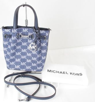 Michael Kors Canvas Leather Shoulder Bag (Pre-Owned)