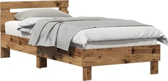 vidaXL Vidaxl Estructura De Cama Madera Envejecida 80 X 200 Cm